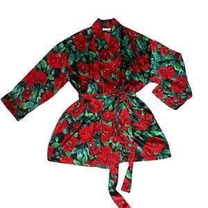Vintage Victoria’s Secret Satin Floral Robe, One Size